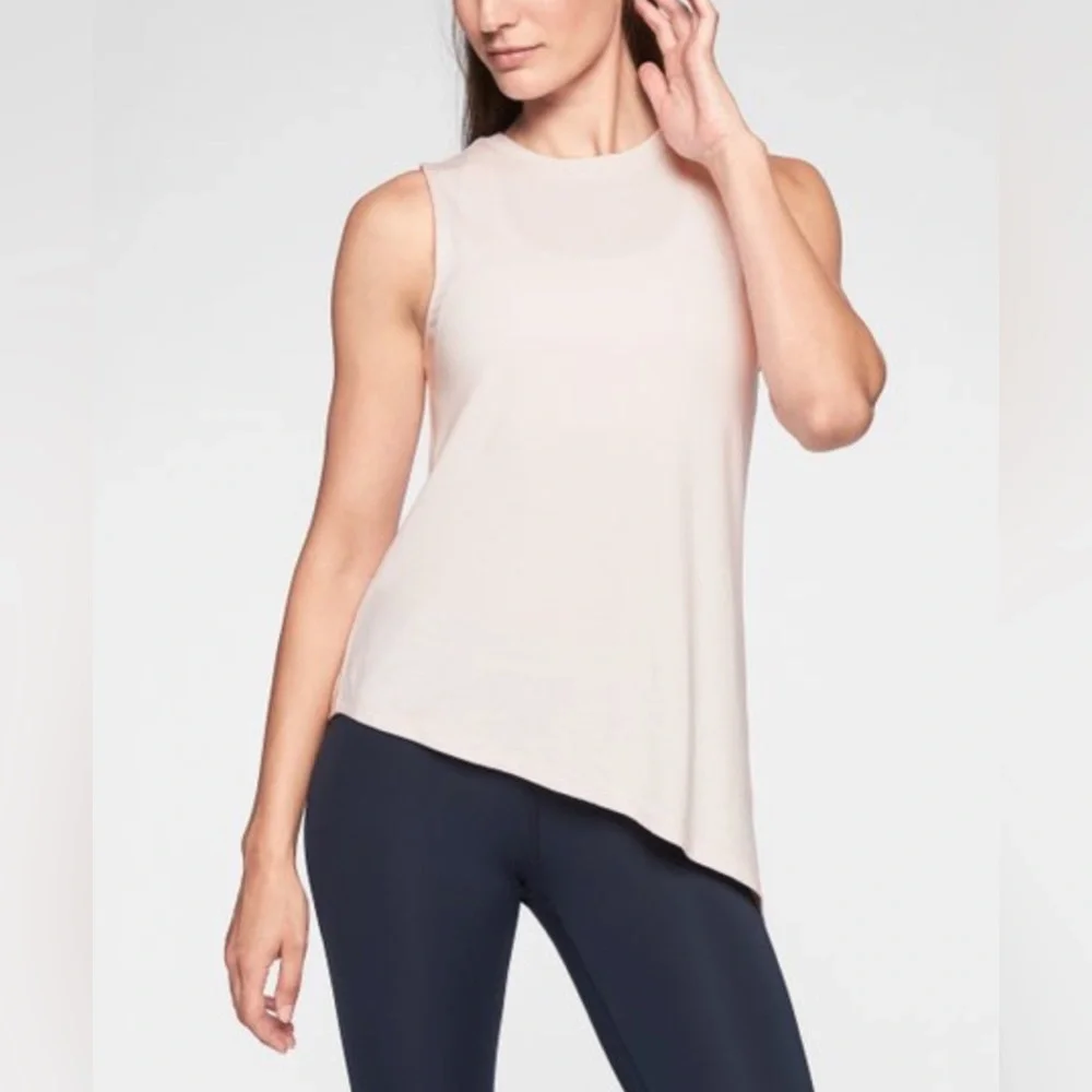 Athleta Cloudlight Asymmetrical Side Tie Tank Yoga Activewear Casual Workout Gym
